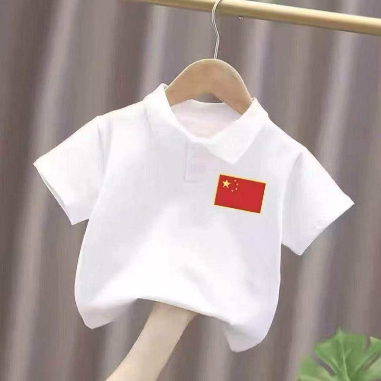 翻领短袖学生100纯棉男女童POLO