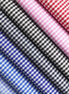 秋季棉锦小格子色织布料2mm休闲衬衫连衣裙服装面料朝阳格面料