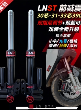 LNST双阻尼前减震30/31芯小牛NXT九号N70C雅迪E9GT电动车改装避震