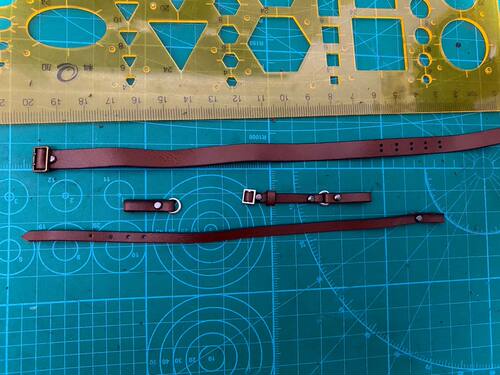 兵人12寸配件红棕真皮腰带