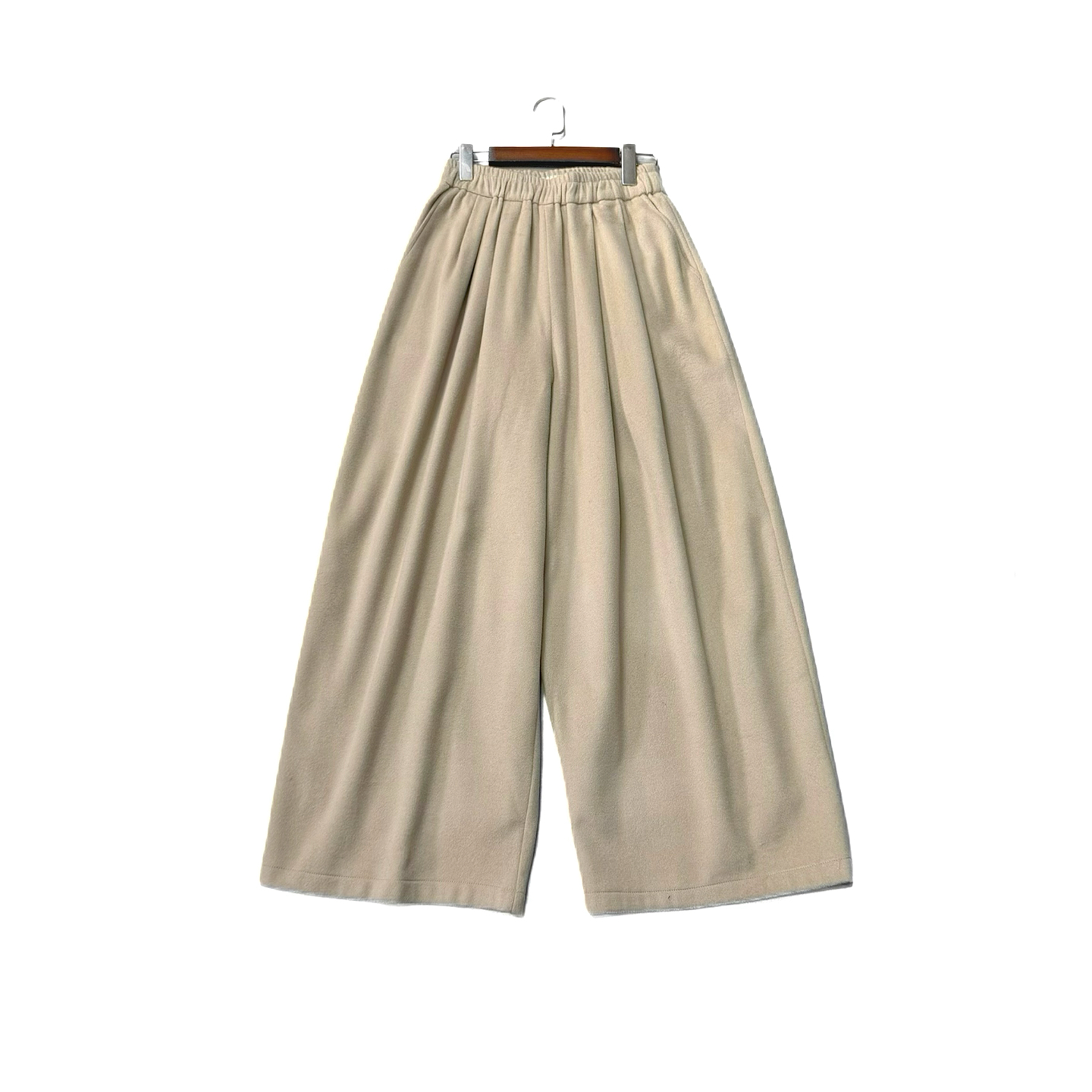 the studio s 灰白色羊毛直筒阔腿裤宽松长裤