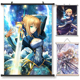 吾王 fate FGO周边saber 黑白贞德动漫挂画海报布艺卷轴来图定制