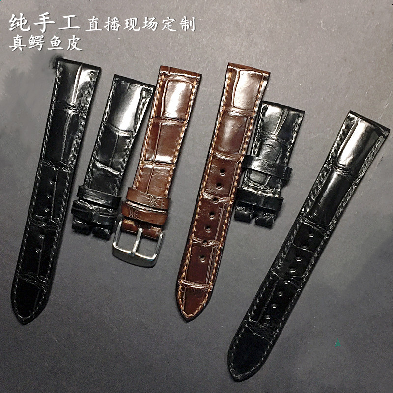手表带真皮鳄鱼皮纯手工代替原装
