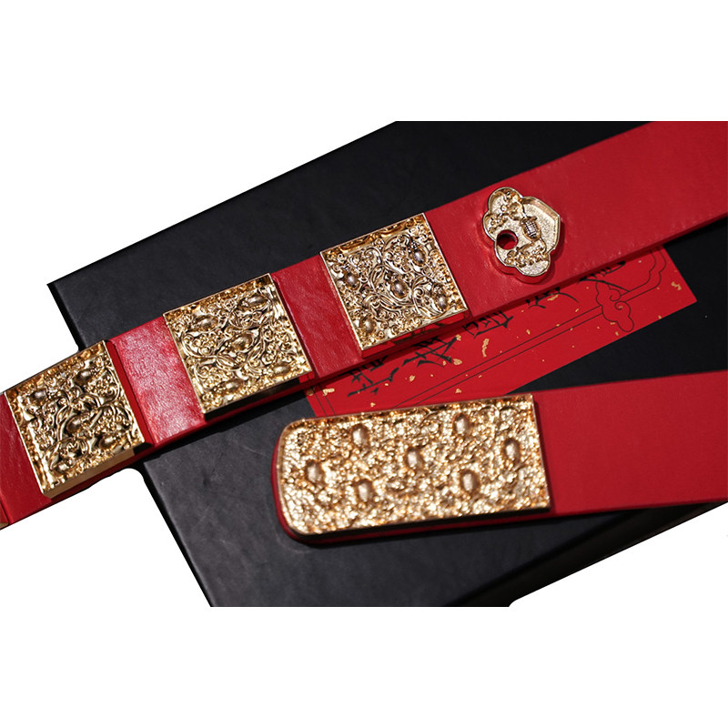 惜物国风汉服配饰宋制金荔枝纹单铊尾革带牡丹花卉金纹双铊尾革带,服饰配件/皮带/帽子/围巾,腰带/皮带/腰链,淘宝优惠券,粉丝福利购,淘宝优惠卷