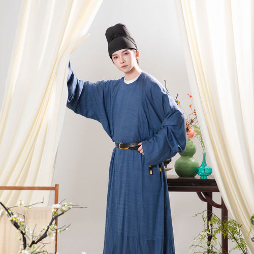 唐制汉服接襕缺胯袍日常穿搭