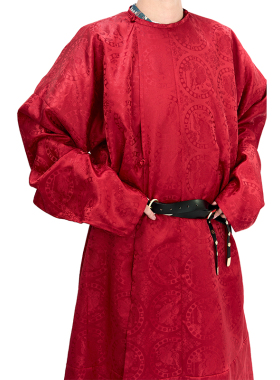 惜物国风 唐制汉服唐风织锦天王狩猎图唐横接襕袍唐代缺胯圆领袍