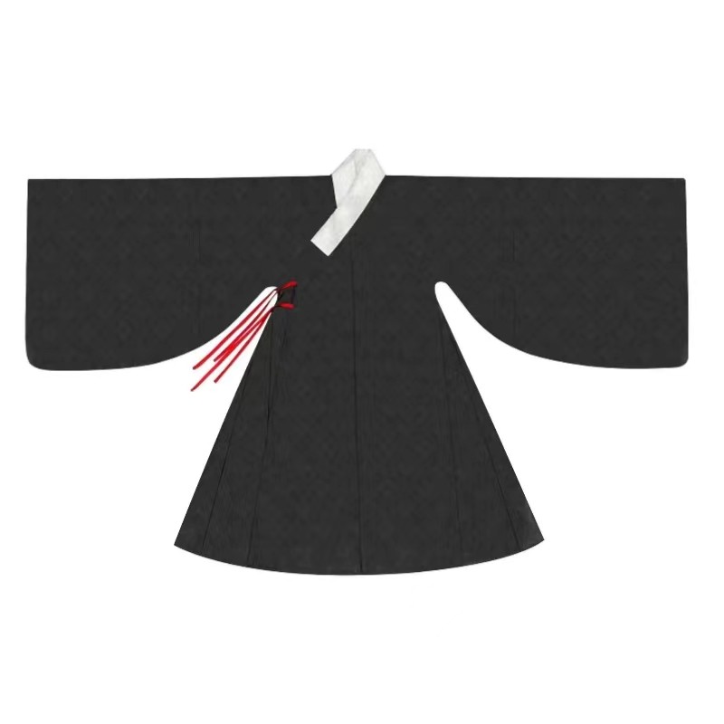 XIWU GUOFENG 박물관 명나라 도교 가운 맞춤형 DUOBAO 어두운 꽃 거즈 대형 소매 도교 가운 라운드 넥 가운 HANFU 사계절