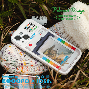 原创COCOPO Max手机壳 白色相框拍立得硅胶壳适用于苹果15Pro iPhone 14个性