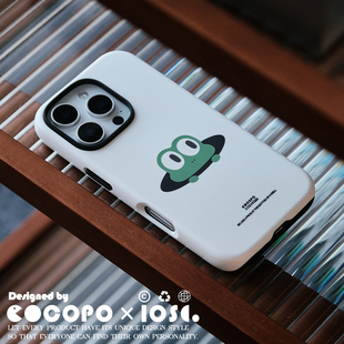 原创设计COCOPOT 手机壳个性 简约 适用于苹果16 Max 韩菲二合一磨砂 插图款 井底之蛙 14Pro
