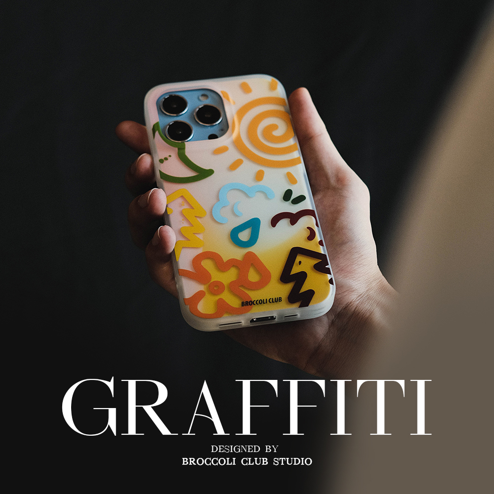 双层硅胶原创涂鸦Apple/苹果