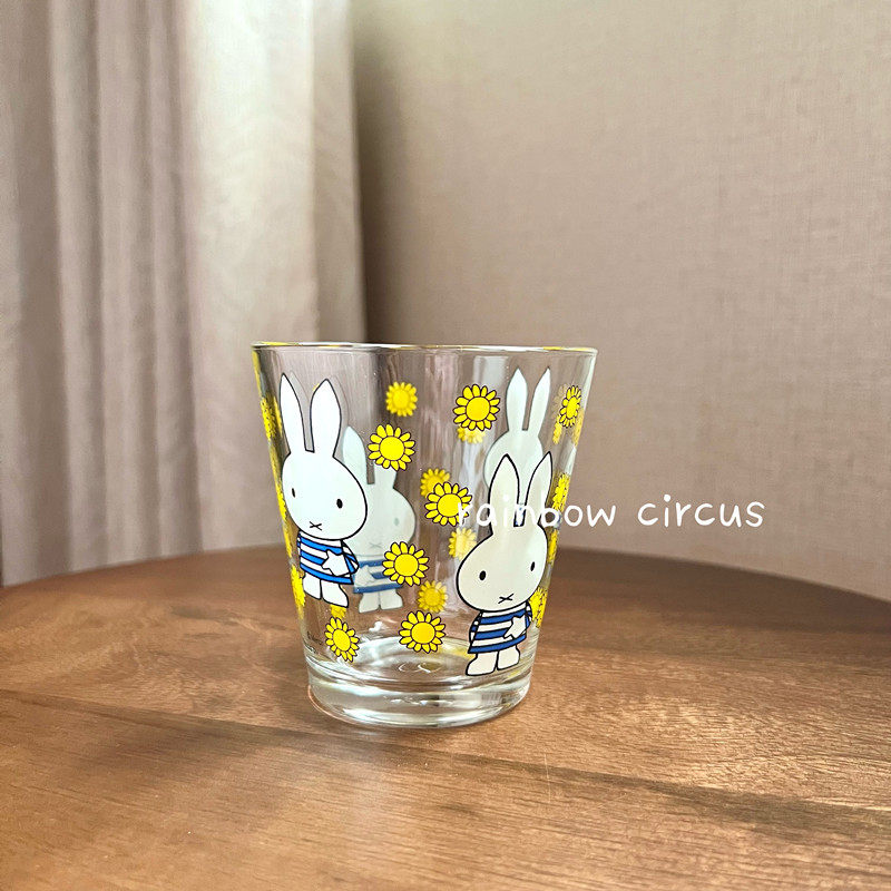 日本制miffy米菲耐热玻璃水杯