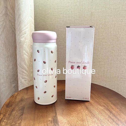 日本限定OSK草莓不锈钢保温杯