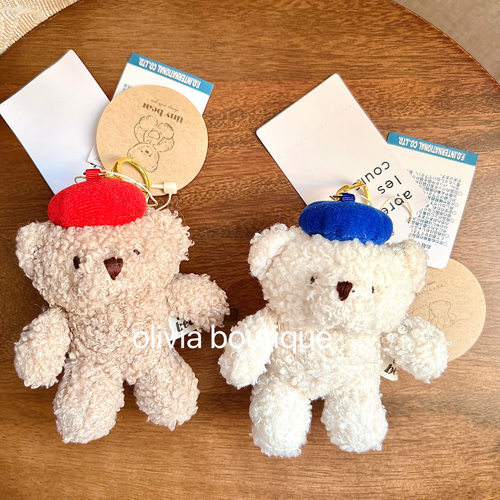 现货 日本展会限定TINY BEAR泰迪小熊钥匙扣玩偶挂件