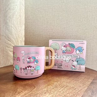 现货 日本本土skater sanrio联名限定三丽鸥全家福不锈钢马克杯