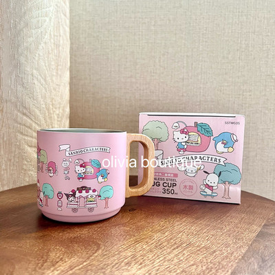 现货 日本本土skater sanrio联名限定三丽鸥全家福不锈钢马克杯