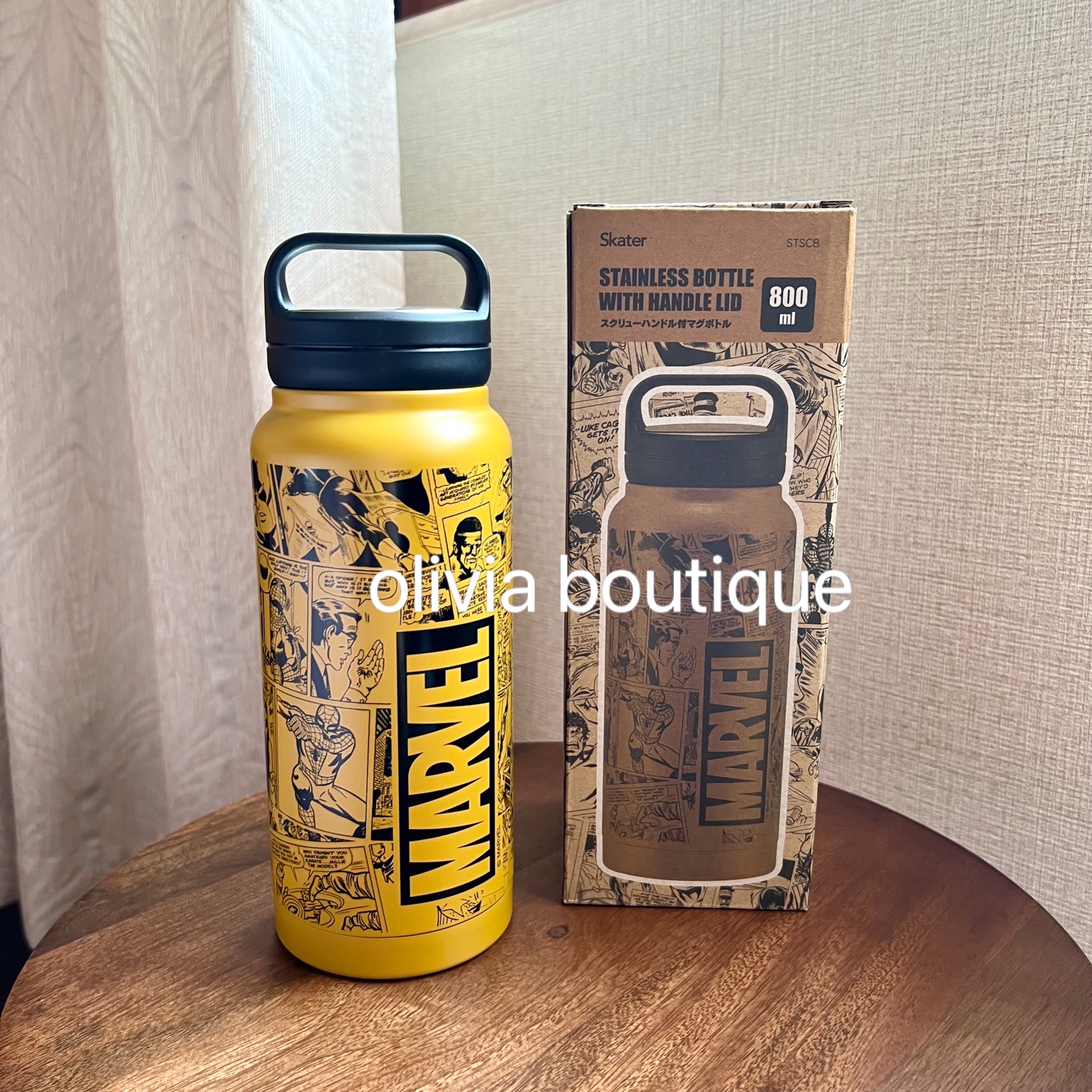 漫威联名手提不锈钢大容量保温杯