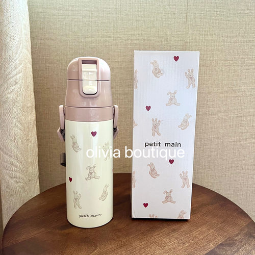 日本本土限定樱桃动物插画保温杯