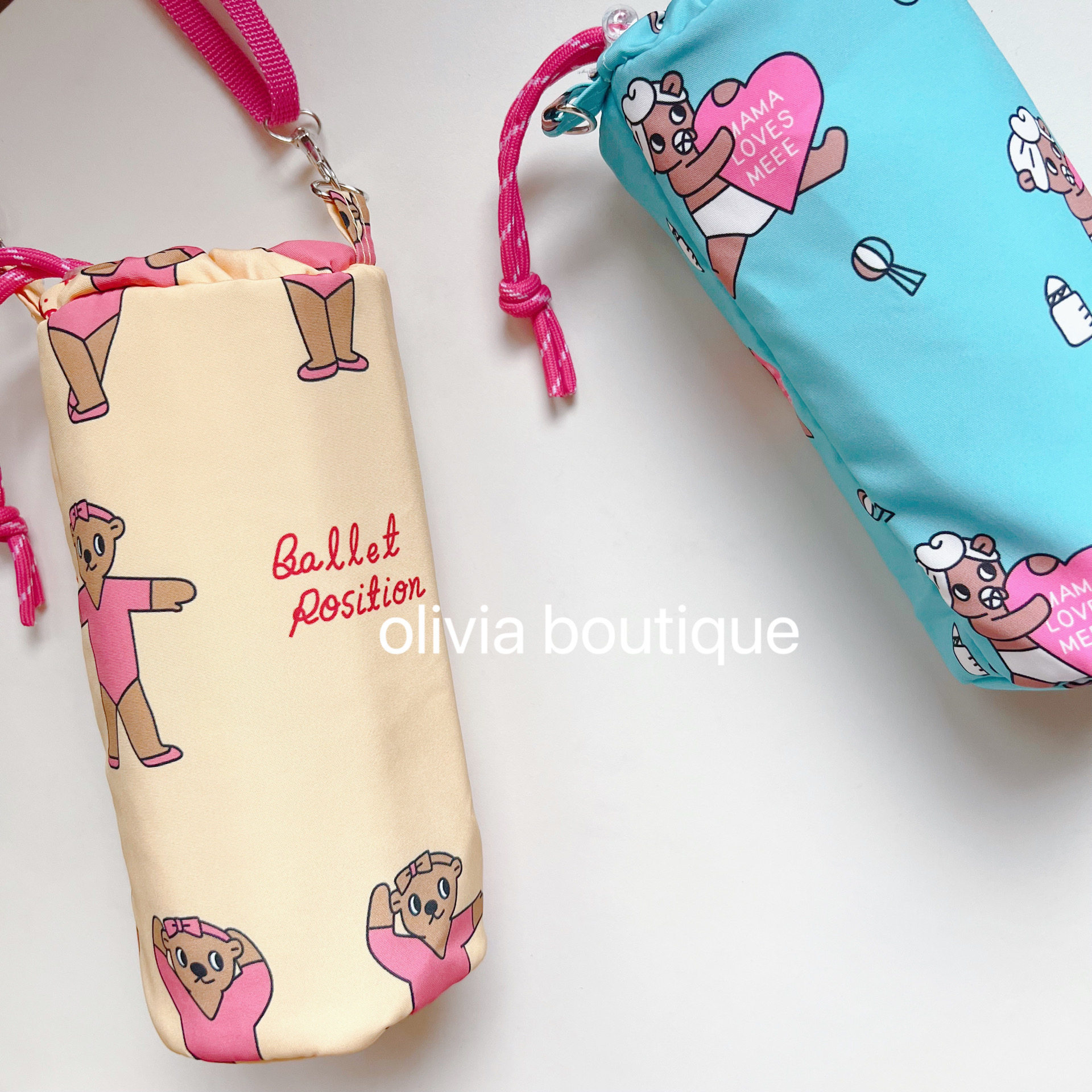 现货 Ballet爱心芭蕾小熊插画保温杯套水杯套有调节肩带可斜挎,模玩/动漫/周边/娃圈三坑/桌游,动漫水杯/居家/百货,淘宝优惠券,粉丝福利购,淘宝优惠卷