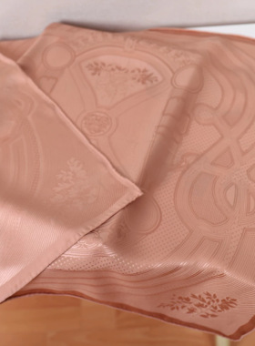 银羽流光  重磅 19姆米桑蚕丝提花女士围巾披肩丝巾65*65