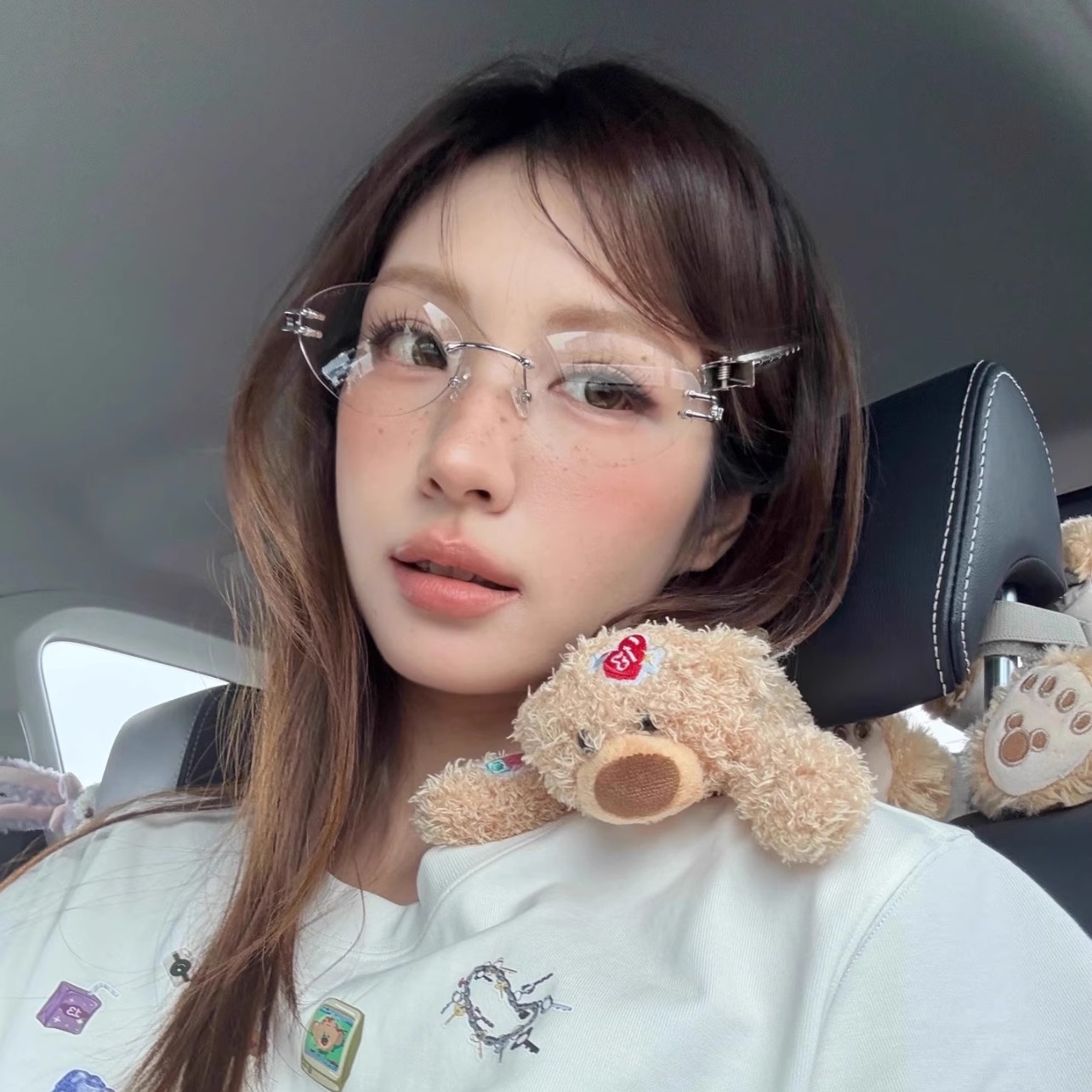 复古无框猫眼太阳镜Y2K金属ins墨镜辣妹太阳眼镜凹造型街拍未来风