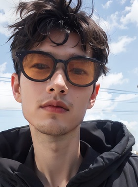 美式复古遮阳圆脸超轻户外眼镜男女全天太阳镜开车驾驶摩托墨镜潮