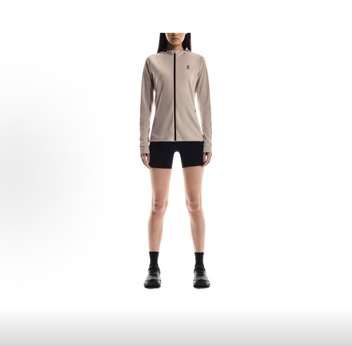 On Climate Zip Hoodie 连帽舒适休闲跑步 夹克 女款 石墨灰