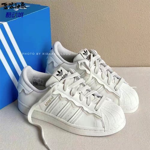 Adidas三叶草女22年春低帮奶油