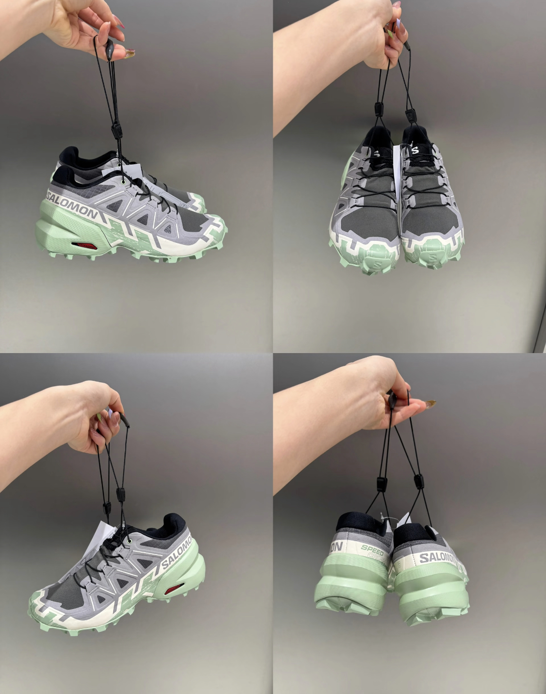 SALOMON 萨洛蒙SPEEDCROSS 6 W灰绿色女款越野跑鞋多地形475820