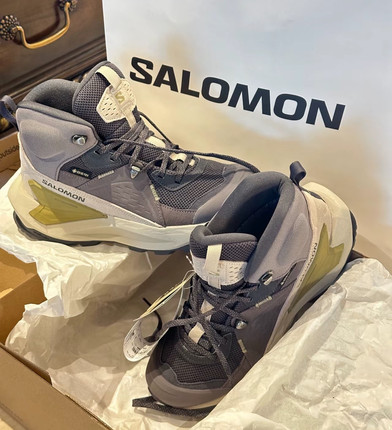 SALOMON萨洛蒙ELIXIR GTX 舒适百搭防滑耐磨中帮徒步鞋女款紫灰色