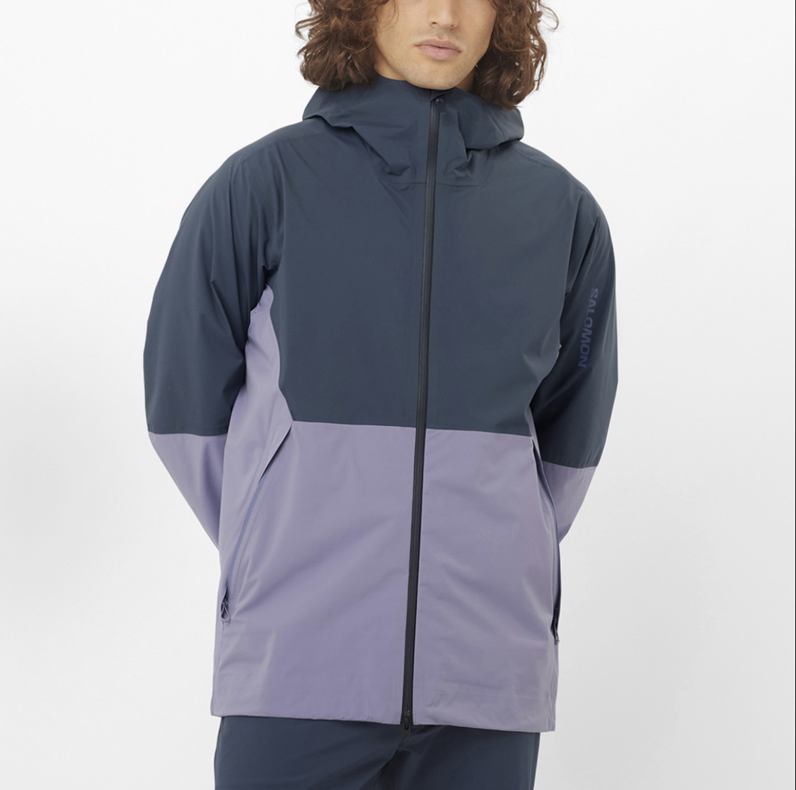 SALOMON萨洛蒙冲锋衣OUTERPATH 2.5L旅行户外百搭字母连帽登山