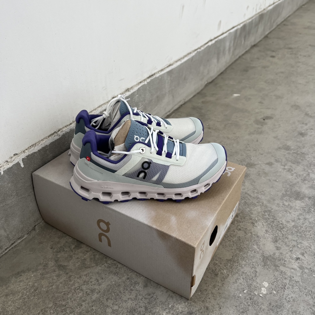 ON昂跑cloudvisat白蓝越野跑步轻量缓震抓地力强简约耐磨女款跑鞋