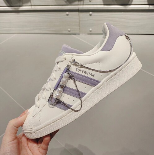 Adidas三叶草SUPERSTAR薰衣草