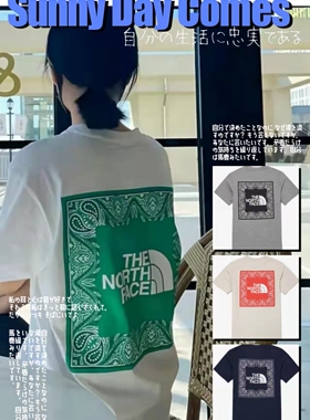 韩国TheNorthFace北面短袖T恤22春男女腰果花限定纯棉NT7UN47/48