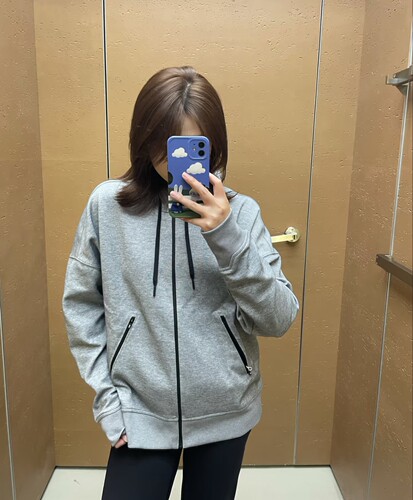 On Zipped Hoodie 纯色连帽拉链开衫外套 卫衣 女款 灰色