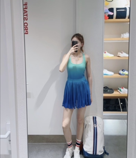 Wilson威尔胜 HEADLINER 双侧球袋网球休闲 吊带连衣裙 女款
