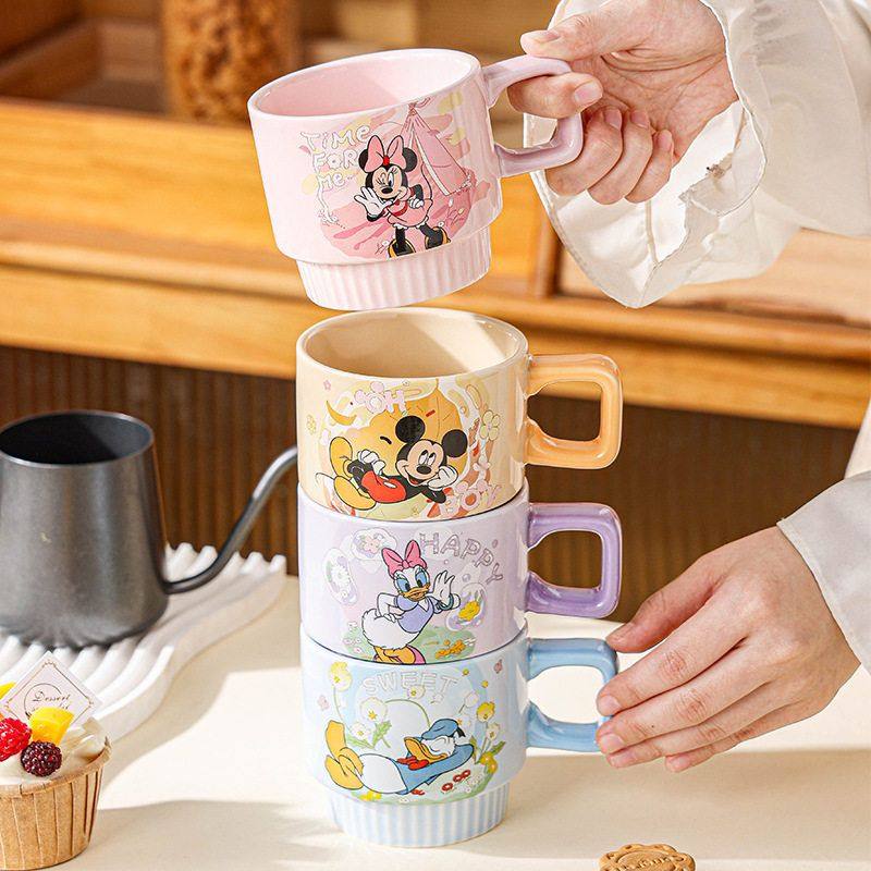 迪士尼联名米奇温尼杯高颜值下午茶水杯家用咖啡杯少女心创意礼物,包装,陶瓷瓶,淘宝优惠券,粉丝福利购,淘宝优惠卷