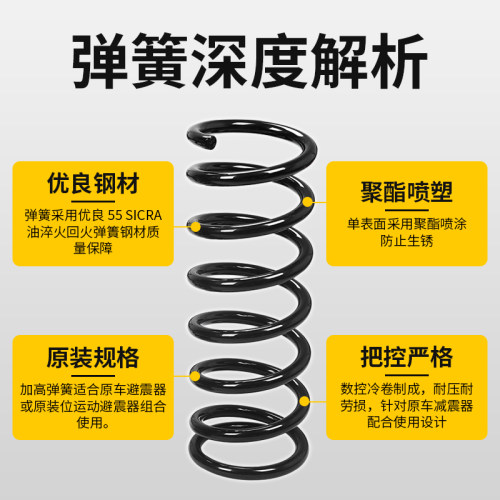 适用思域8代雅阁九锋范飞度奥德赛CRV凌派加高加粗后前减震器弹簧