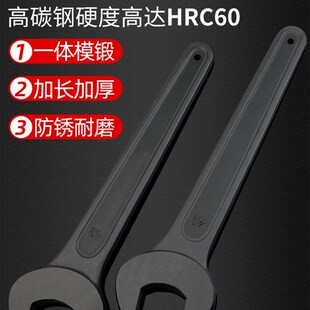 单头呆扳b手 重型开口工具多功能死口扳手加长叉口锻打发黑加厚扳