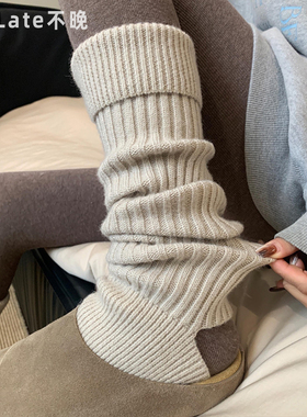 踩脚袜套miu里miu气堆堆袜配连裤袜女秋冬超好看腿套小个子腿袜子