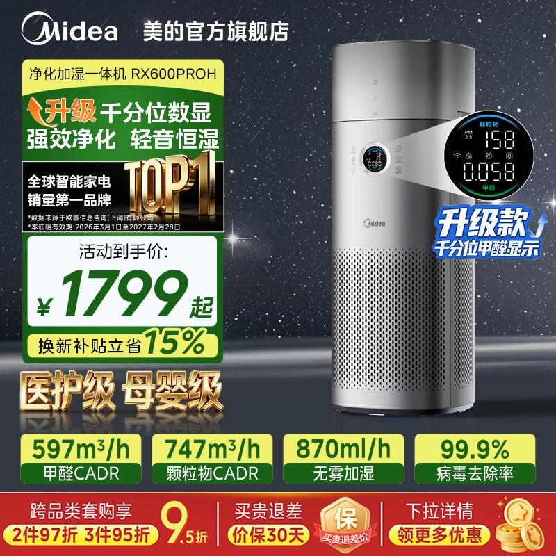 美的加湿空气净化器RX600ProH图片