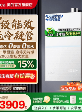美的无冷感M10Smax小西梅燃气热水器一级能效家用天然气16L零冷水