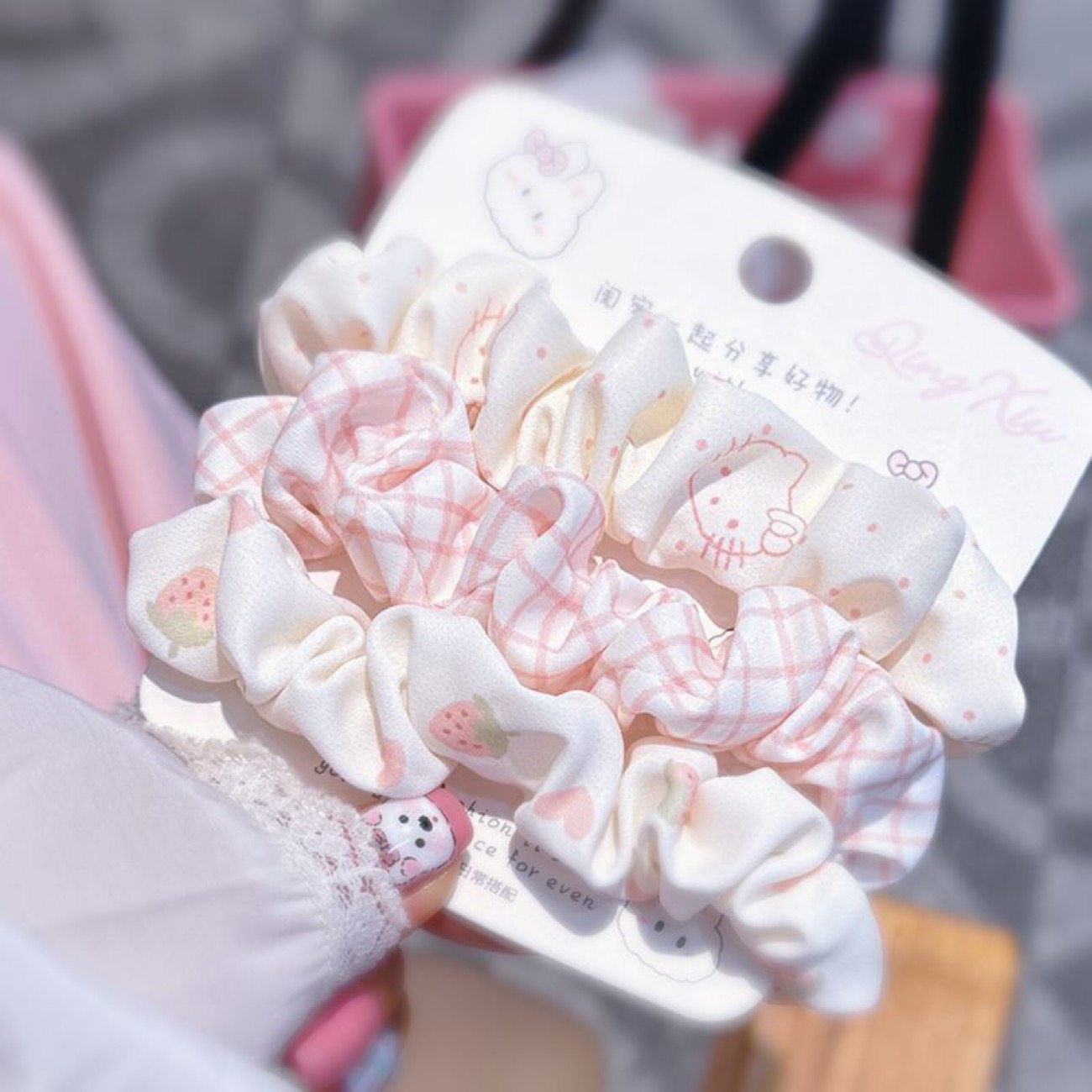 可爱动漫奶油马尾小肠少女温柔头绳发饰蓝系皮筋春夏碎花发绳发圈,饰品/流行首饰/时尚饰品新,发饰,淘宝优惠券,粉丝福利购,淘宝优惠卷