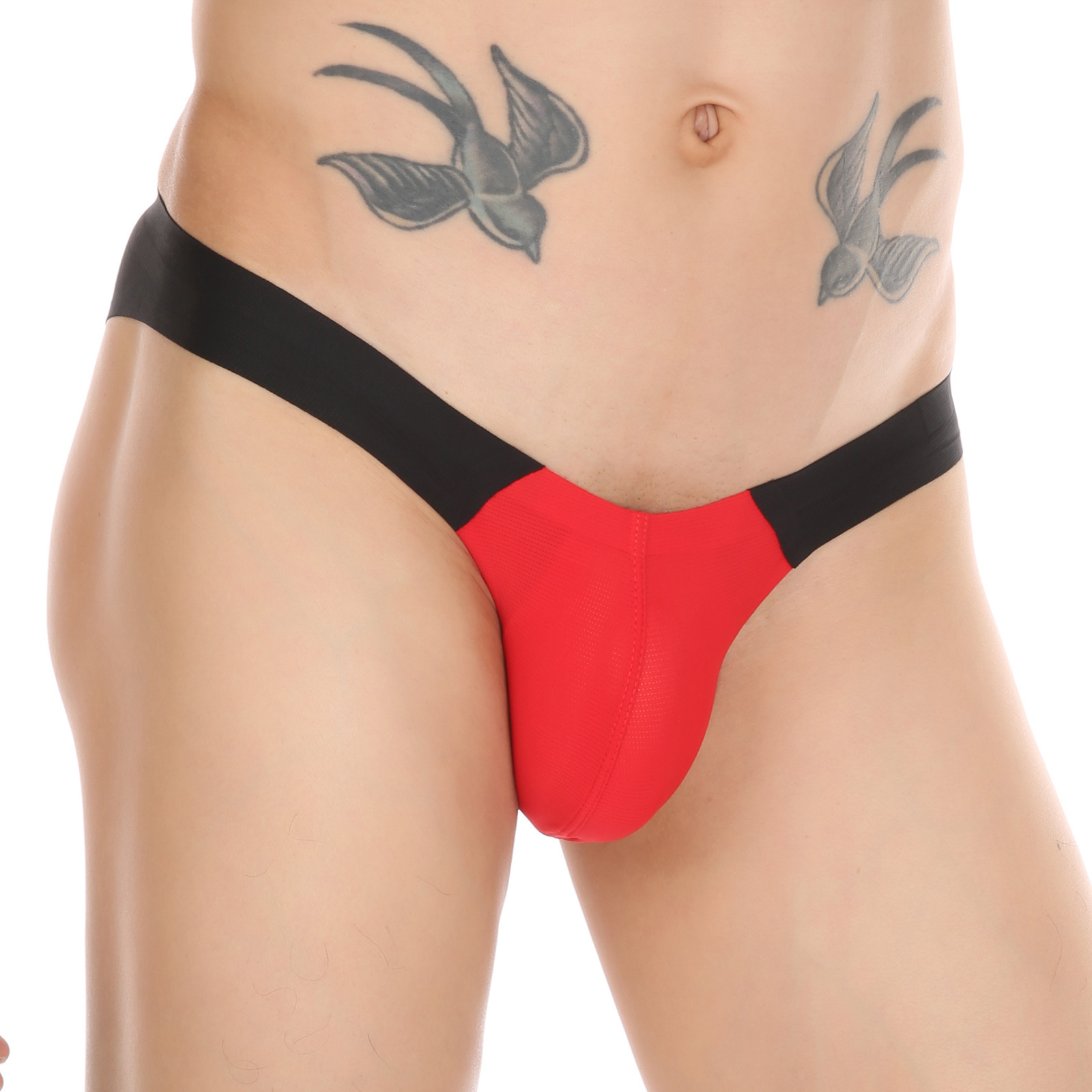 男士新款拼色内裤冰丝三角裤