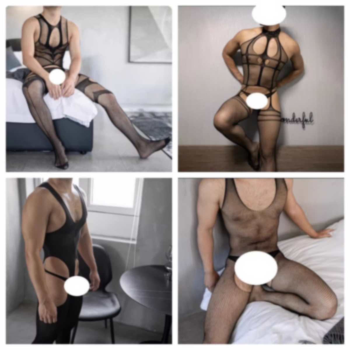 网衣连体衣男士舒适渔网衣