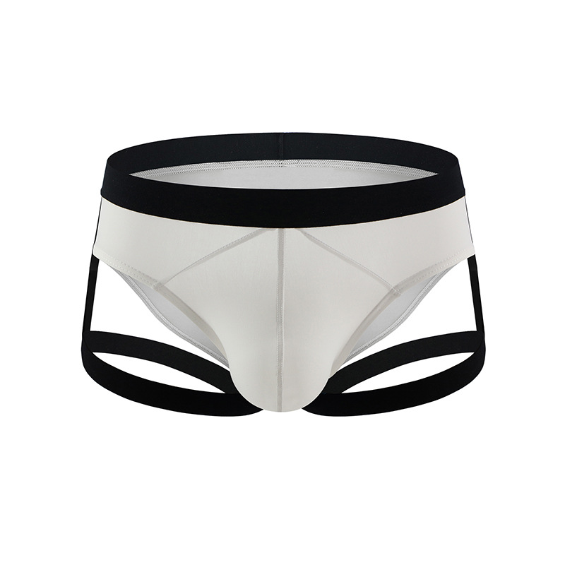 男士冰丝舒适薄款腿带平角内裤