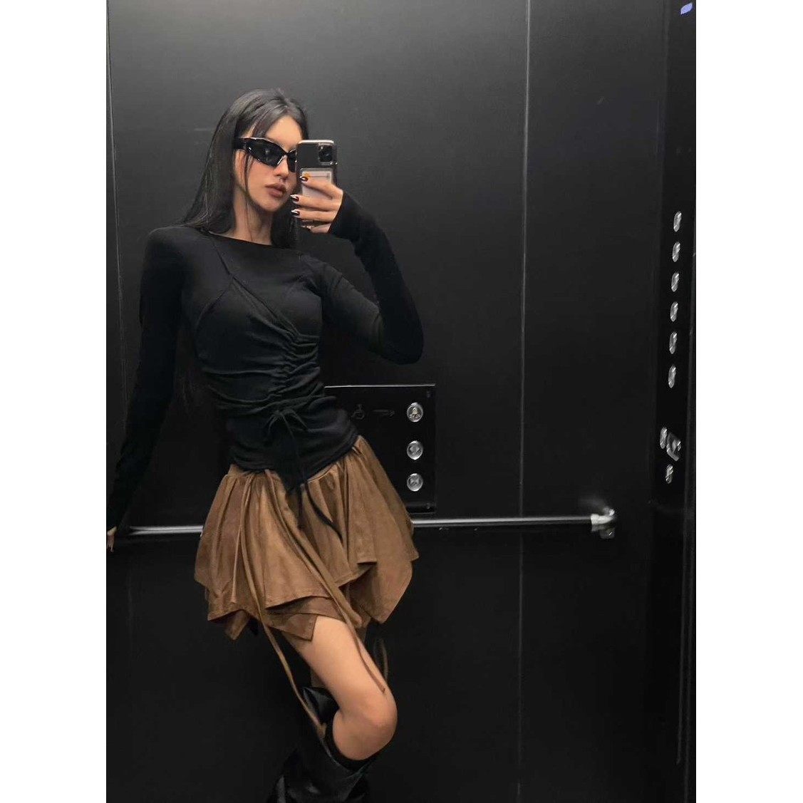 八1216韩国东大门运动瑜伽T恤区4540970冬季经典正品别致休闲英伦