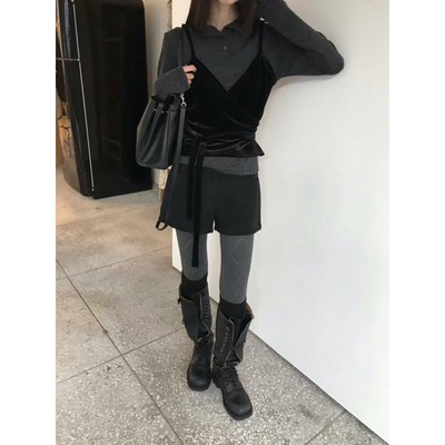 九0111韩国东大门背心区AUBE-8735787大气甜美独特春冬时尚韩版