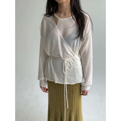 九1126韩国东大门针织衫区villabutton-8712888通勤浪漫纯色修身