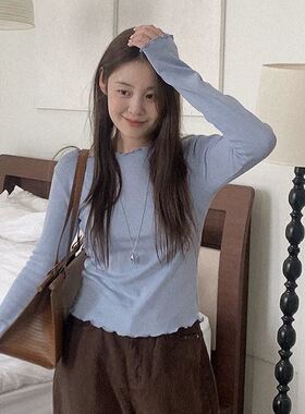 六1213韩国正品heylady-18368 T恤区直邮修身甜美端庄秋冬大气