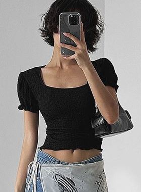 六0821韩国正品60670 T恤区优雅人气炸街秋季个性通勤风格纯色